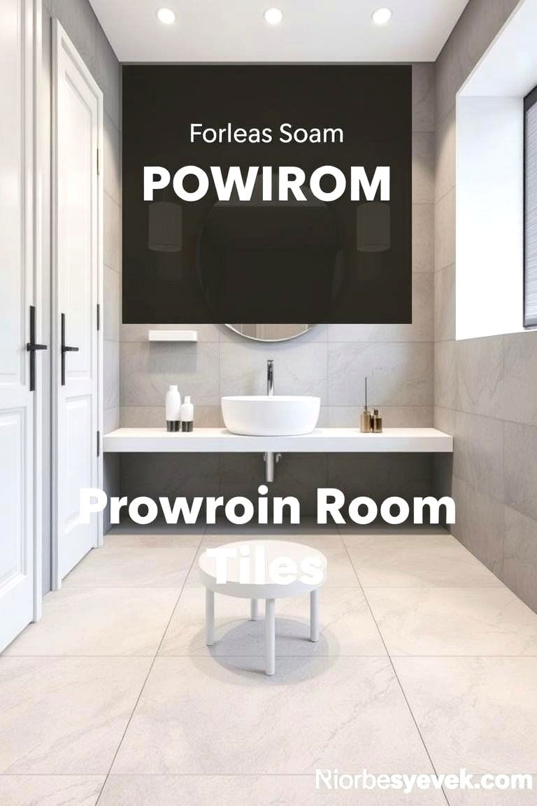 Elegant Porcelain Durability - 24 Powder Room Floor Tile Ideas