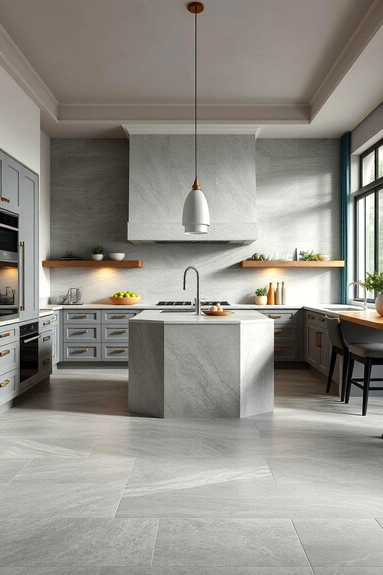 Elegant Porcelain Tiles - 24 Kitchen Floor Ideas