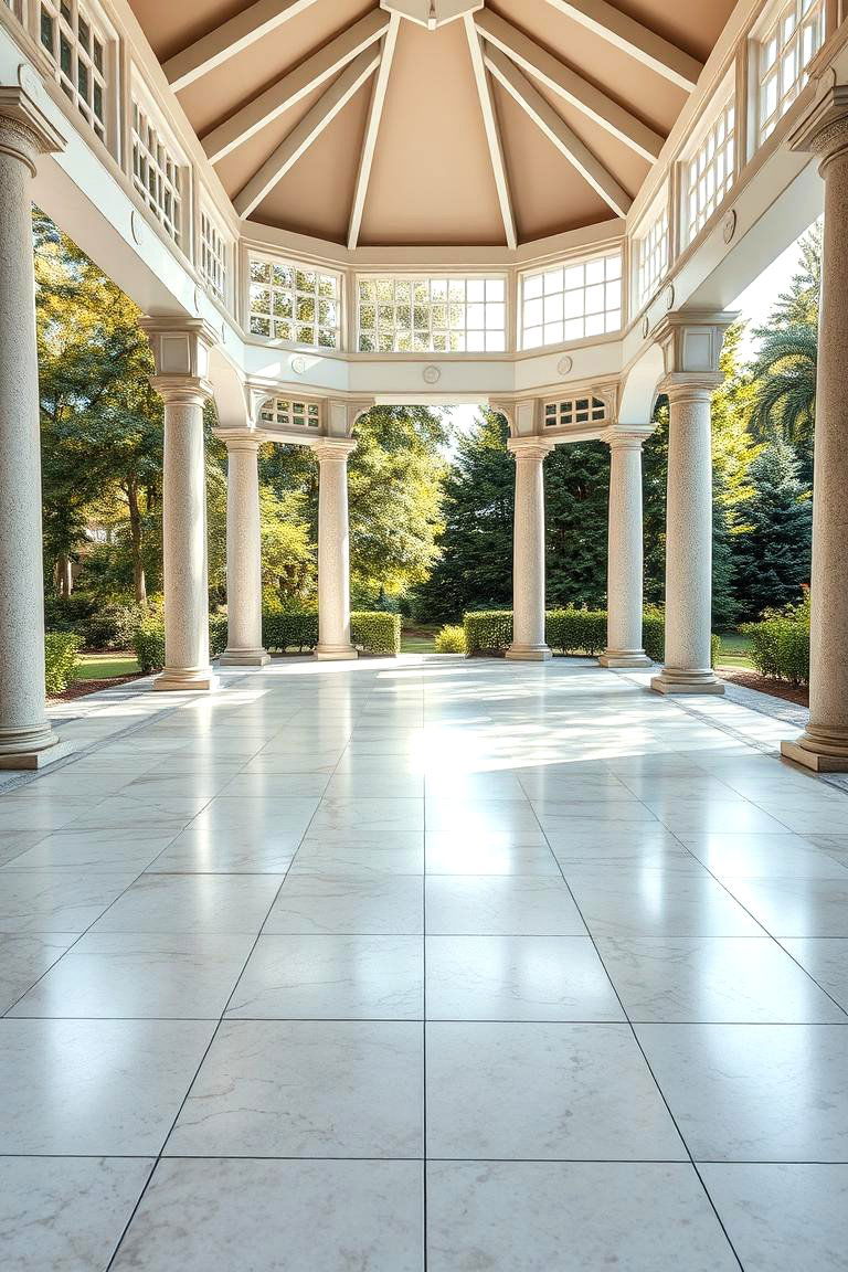 Elegant Porcelain Tiles - 24 Gazebo Floor Ideas