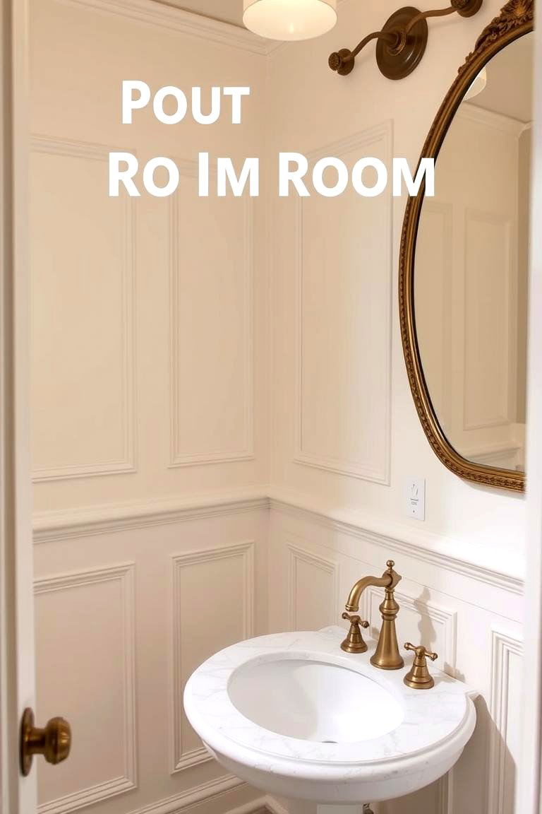 Elegant Raised Panel Wainscoting - 24 Powder Room Wainscoting Ideas