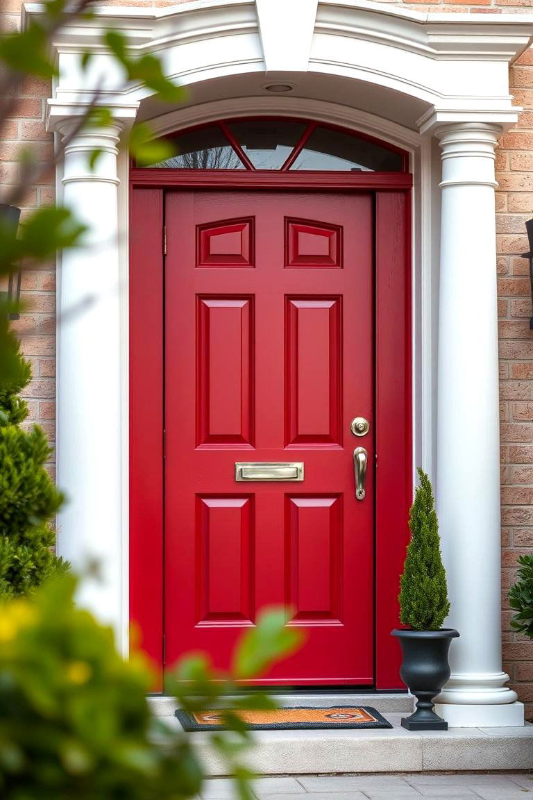 Elegant Red Front Door - 24 red home exterior ideas