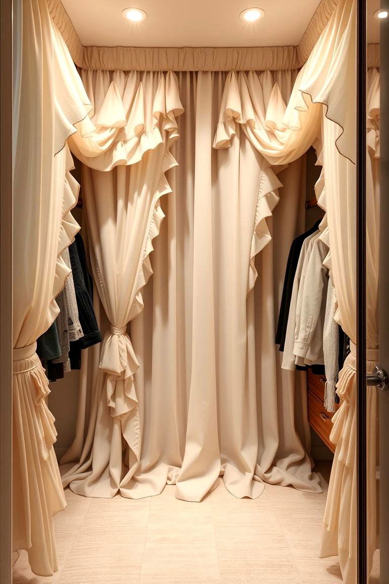 Elegant Ruffled Designs - 24 closet curtain ideas