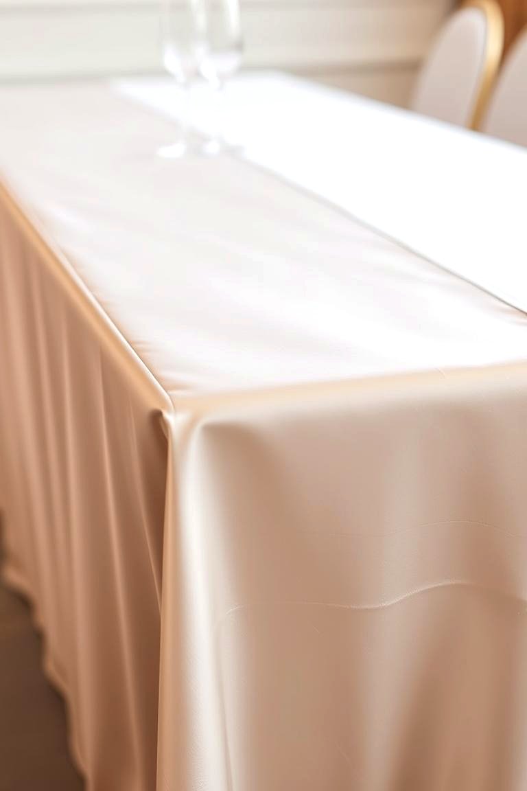 Elegant Satin Table Runner - 24 Table Runner Ideas