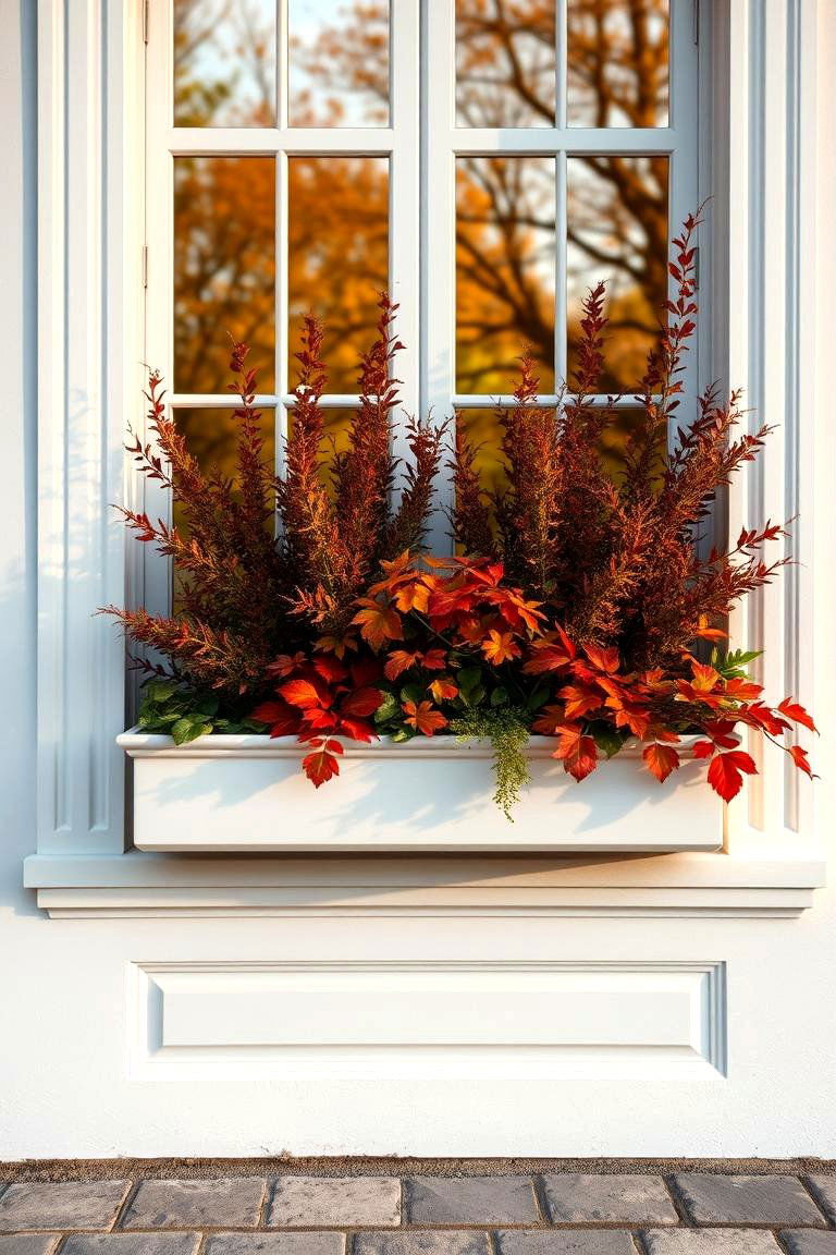 Elegant Seasonal Silhouettes - 24 Fall Window Box Ideas
