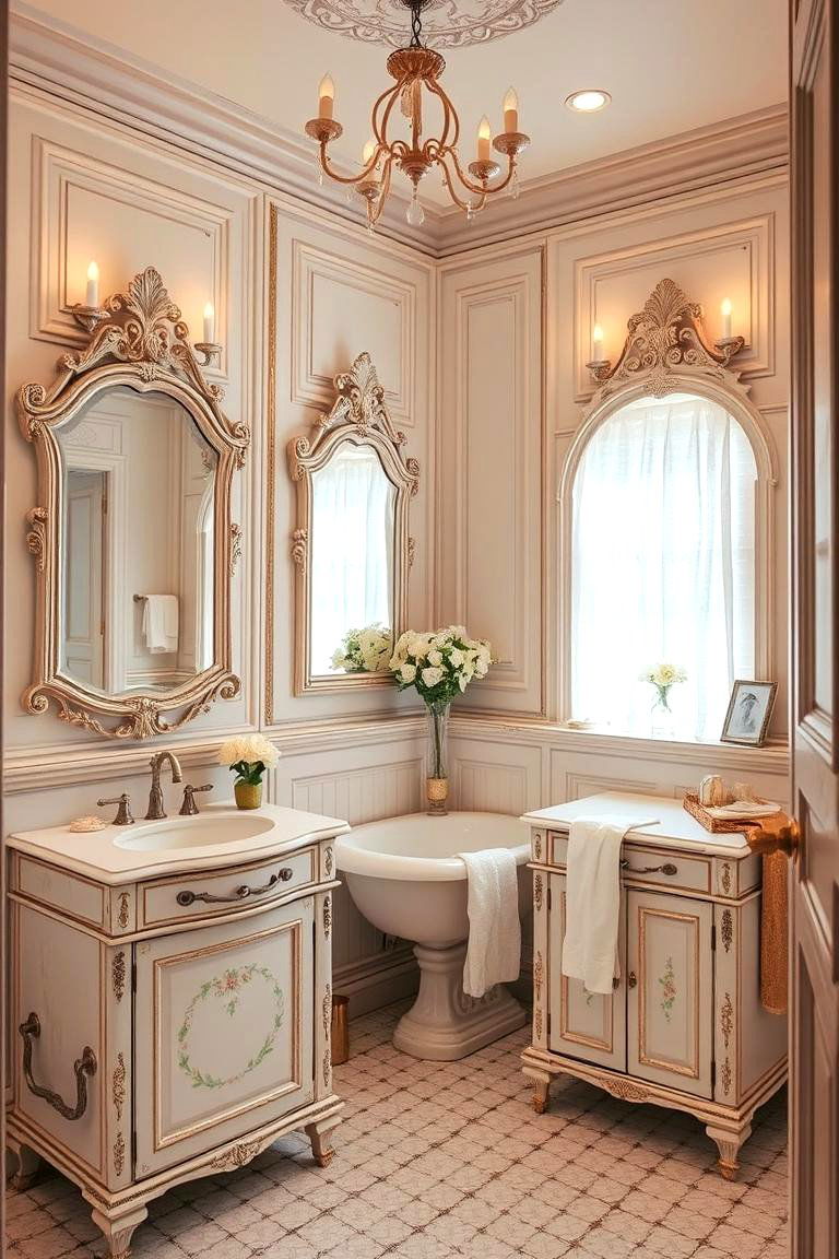 Elegant Shabby Chic Ambiance - 24 Cottage Bathroom Ideas