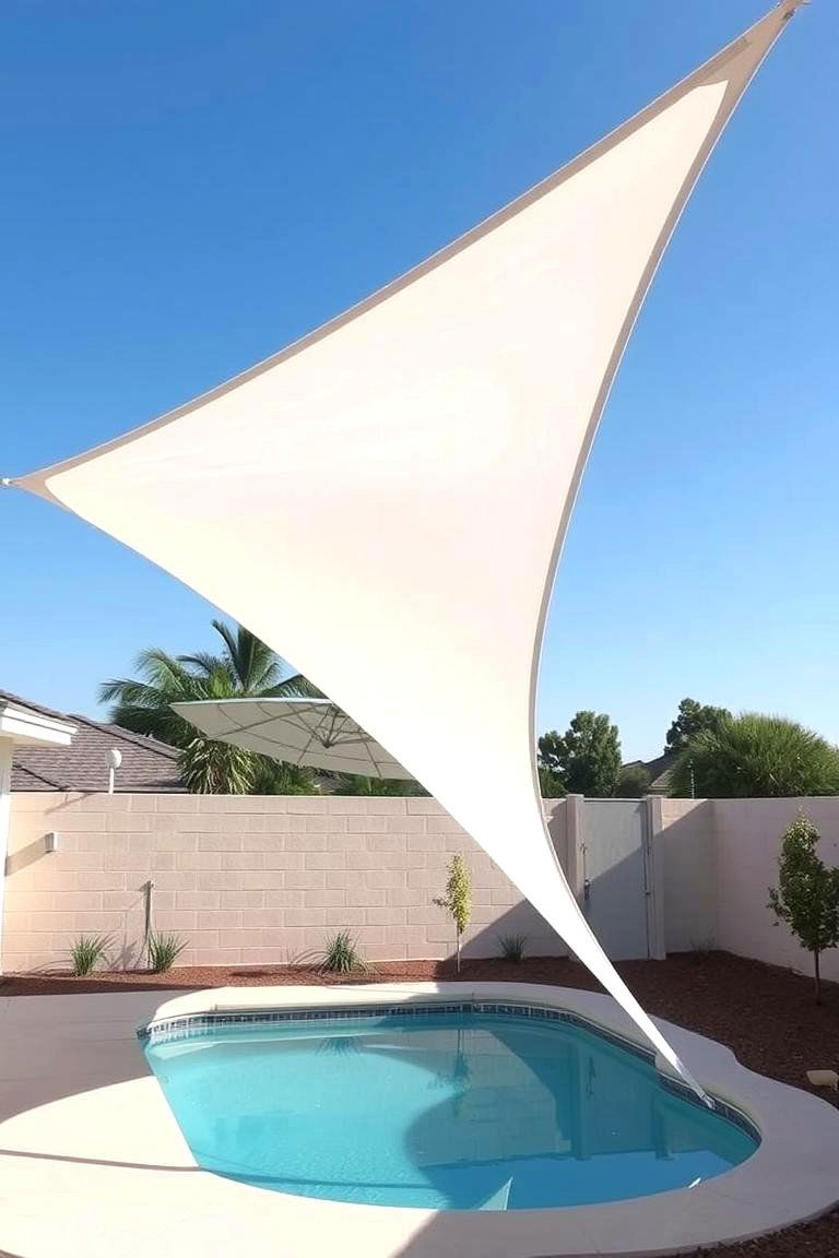 Elegant Shade Sails - 24 Pool Shade Ideas
