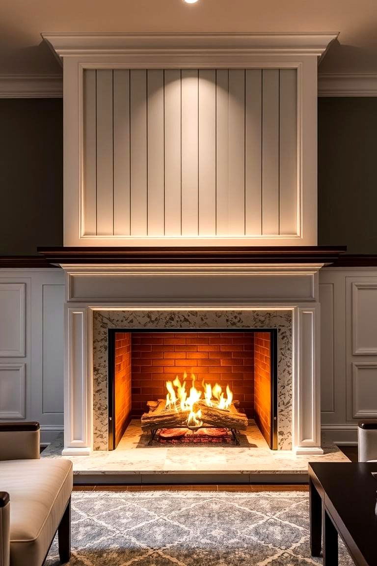 Elegant Shiplap Finishes - 24 Shiplap Fireplace Ideas
