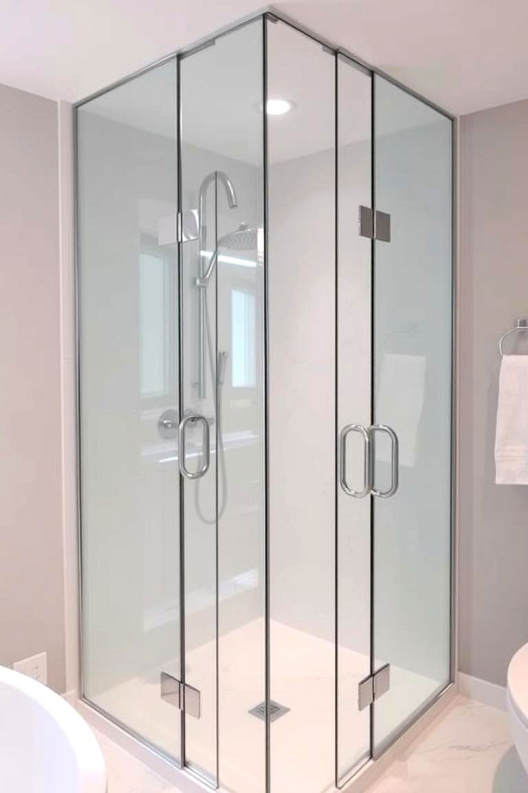 Elegant Shower Curtain or Door - 24 Romantic Bathroom Ideas