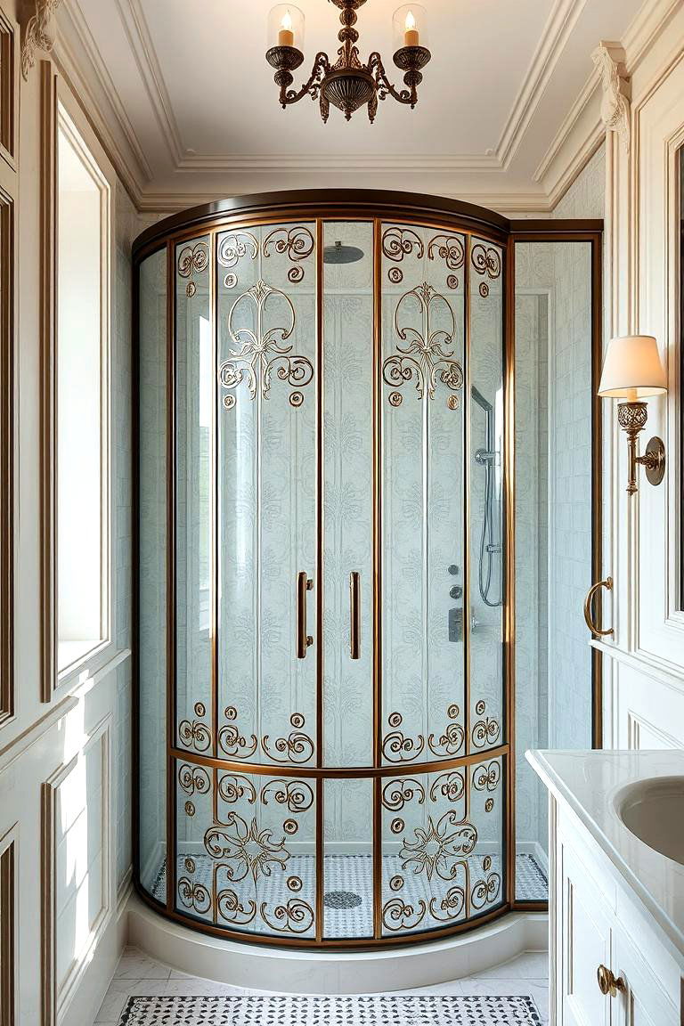 Elegant Shower Enclosures in Victorian Style - 24 Victorian Bathroom Ideas