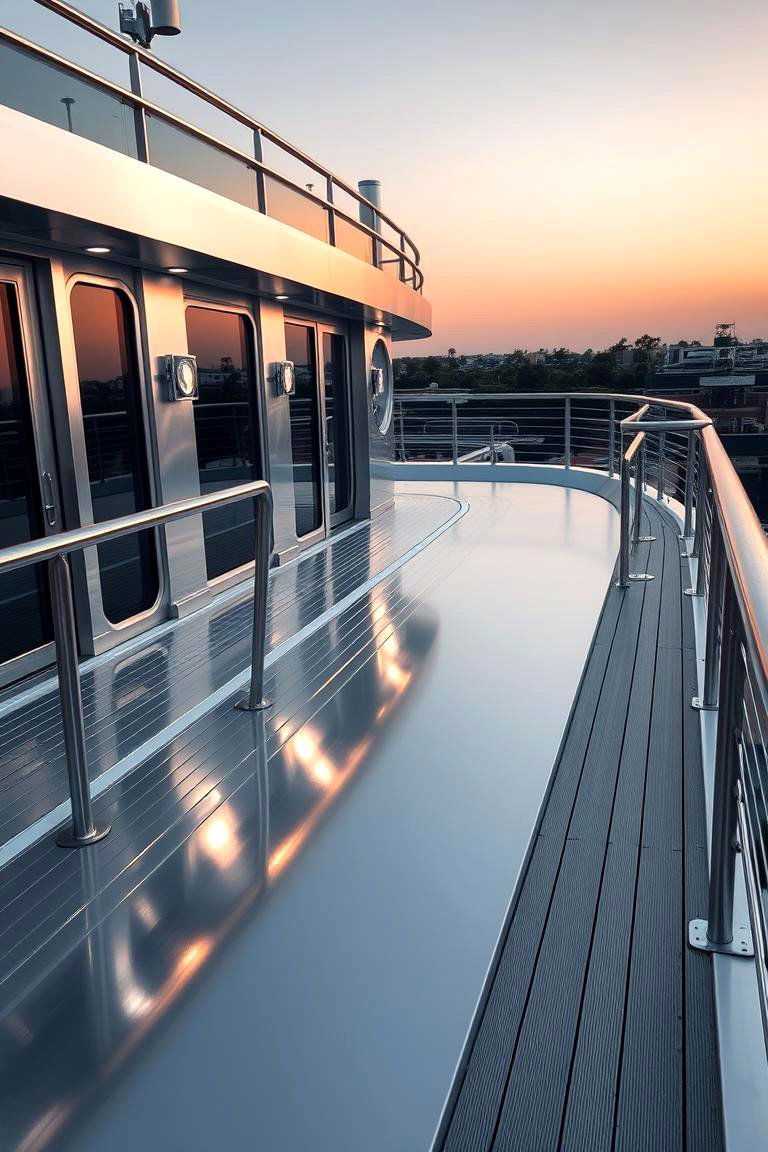 Elegant Silver Modern Deck - 24 Deck Color Ideas