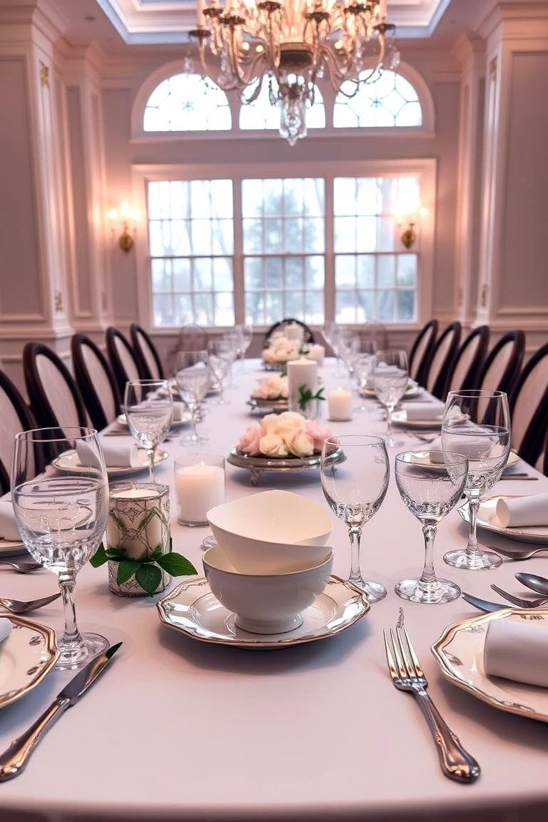 Elegant Silverware and Crystal Glassware - 24 Luxury Dining Room Ideas