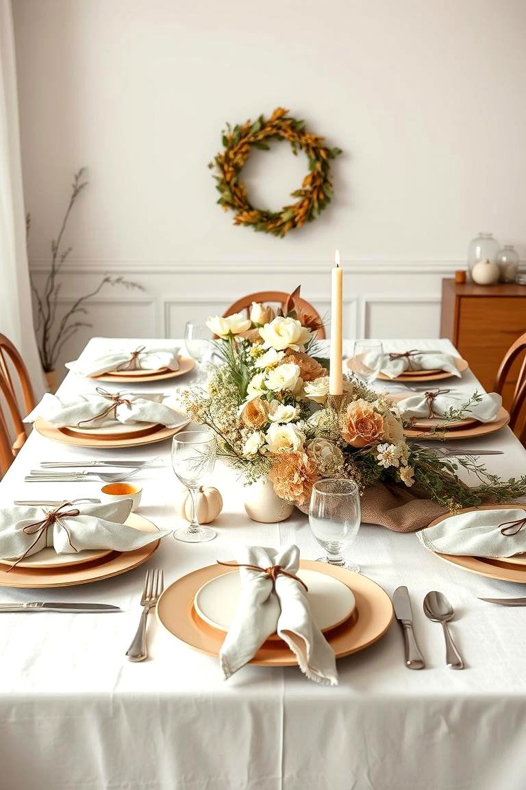 Elegant Simplicity - 24 Thanksgiving Table Settings