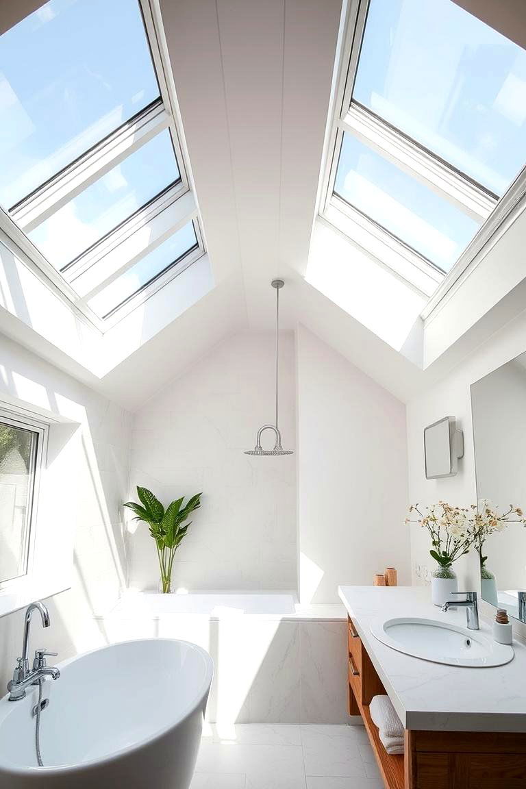Elegant Skylights and Natural Ventilation - 24 Tuscan Bathroom Ideas