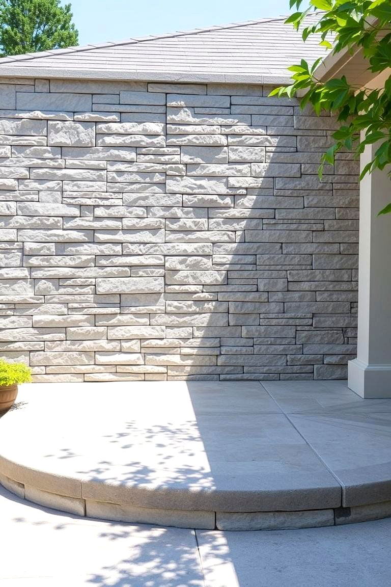 Elegant Stone Veneer Wall - 24 Patio Wall Ideas