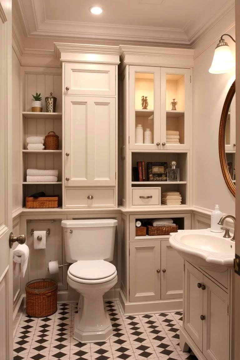 Elegant Storage Solutions in a Victorian Bathroom - 24 Victorian Bathroom Ideas