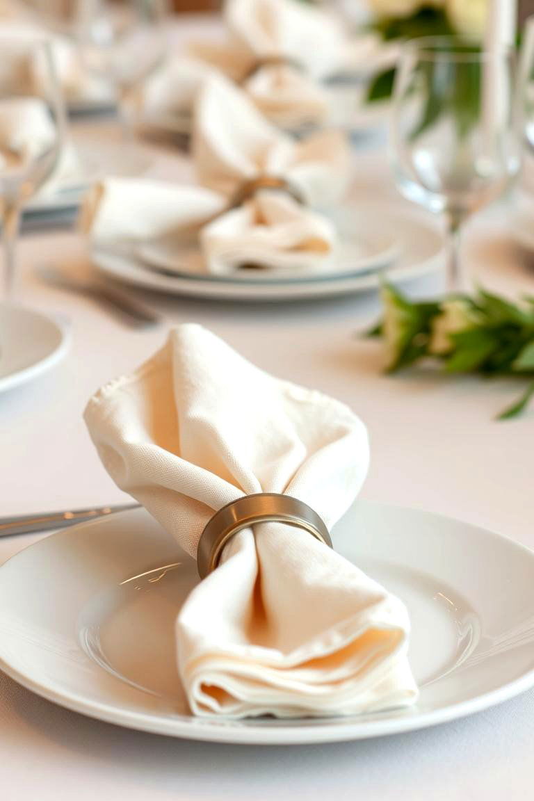 Elegant Table Settings with Linen Napkins - 24 Dining Table Decor Ideas