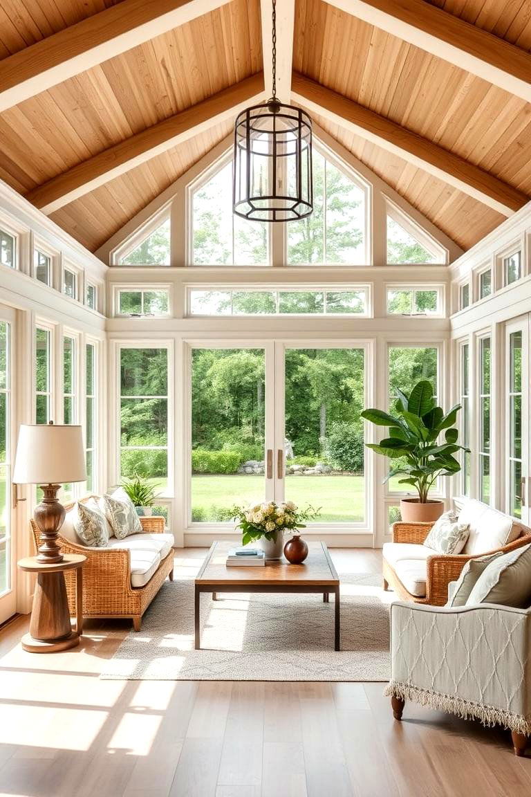 Elegant Transitional Space - 24 Mid-century Modern Sunroom Ideas