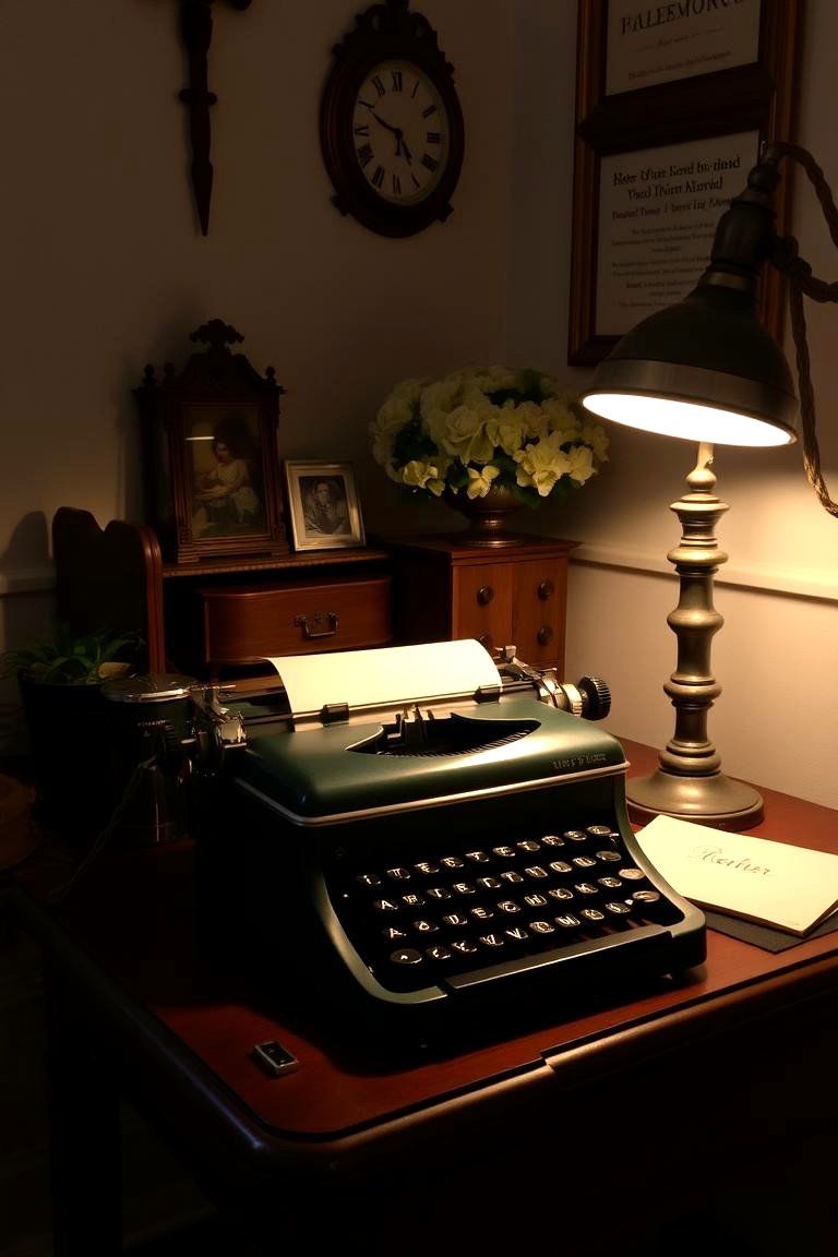 Elegant Typewriter Stations - 24 Dark Academia Interior Design Ideas