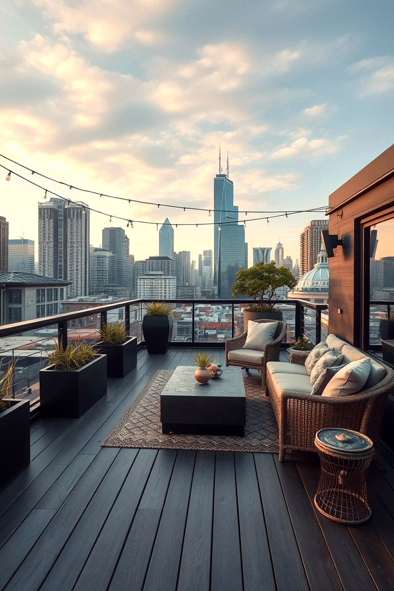 Elegant Urban Black Deck - 24 Black Deck Ideas