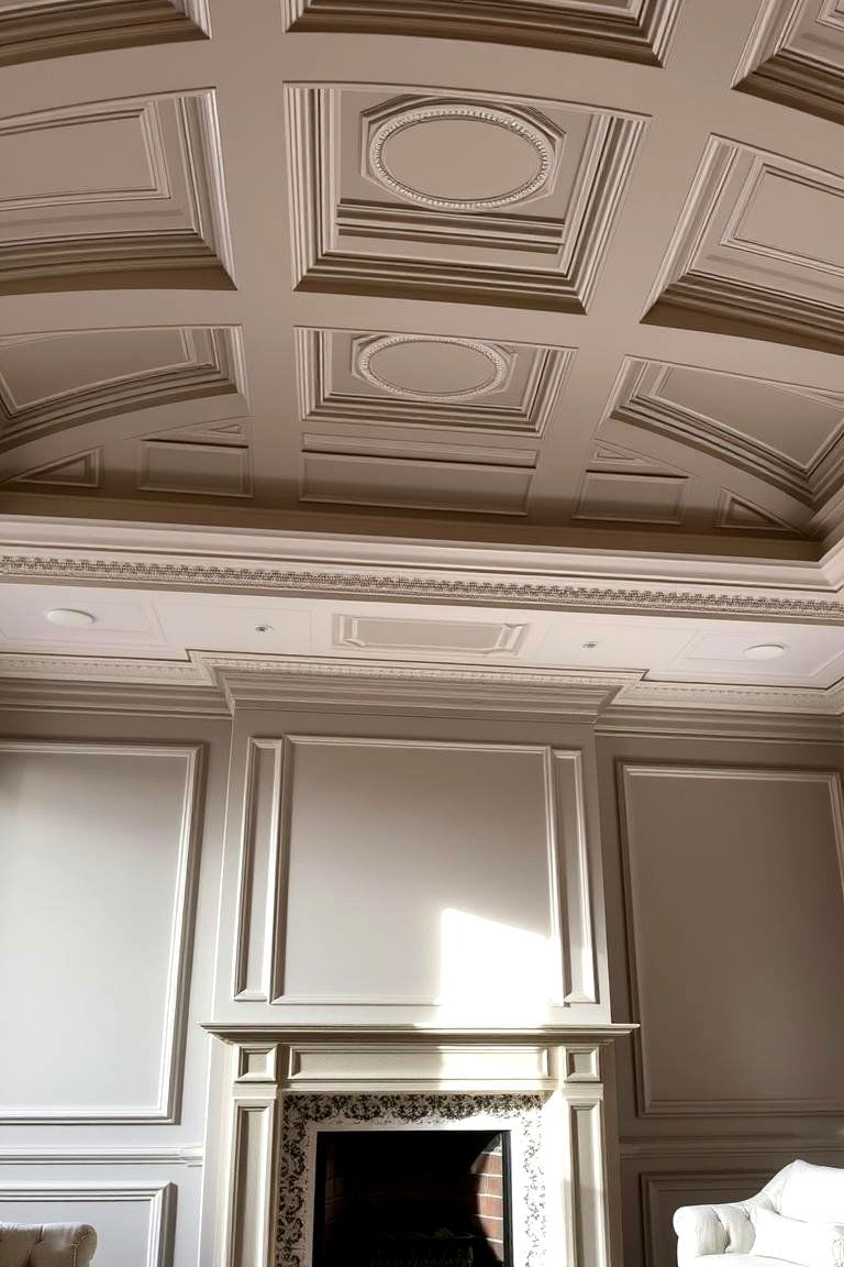 Elegant Vaulted Ceiling Detailing - 24 Rooms With Fireplaces With Vaulted Ceilings Features