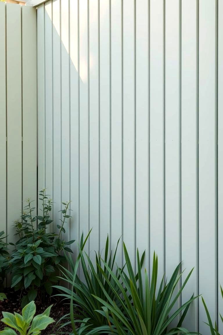Elegant Vertical Slats - 24 Sage Green Garden Fence Ideas