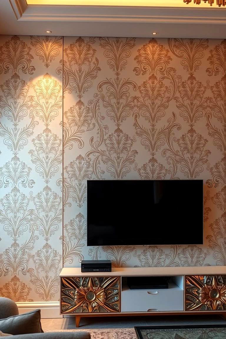 Elegant Wallpaper Designs - 24 Tv Accent Wall Ideas