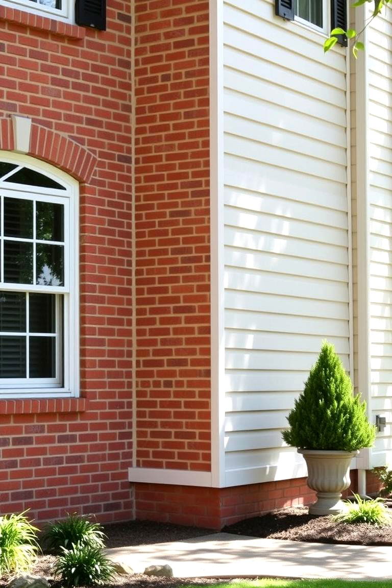 Elegant Warm Tones - 24 Vinyl Siding and Brick Combinations
