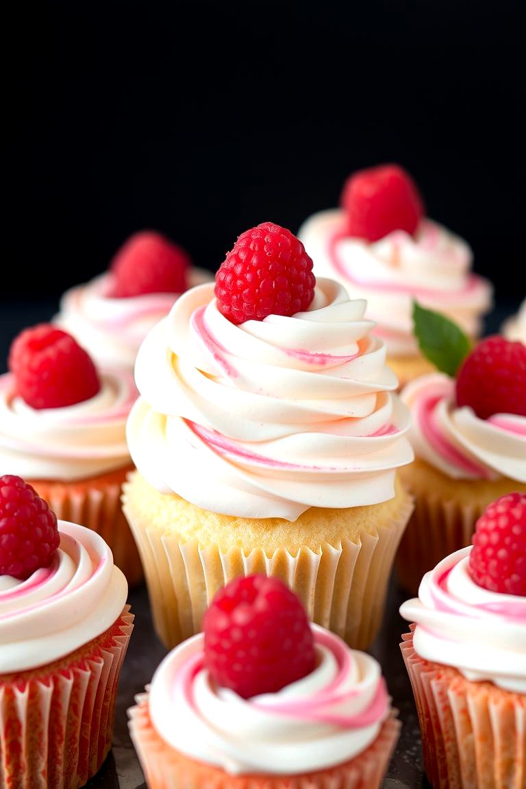 Elegant White Chocolate Raspberry - 24 Wedding Cupcake Ideas