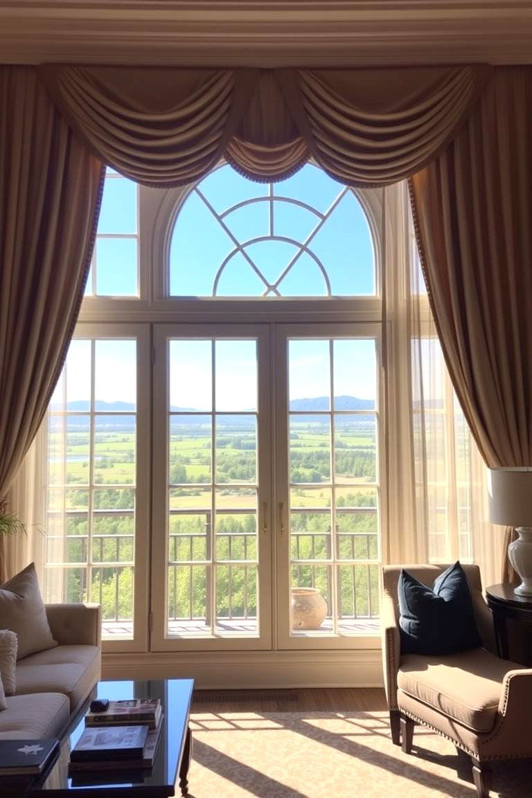 Elegant Window Treatments - 24 Farmhouse Living Room Ideas