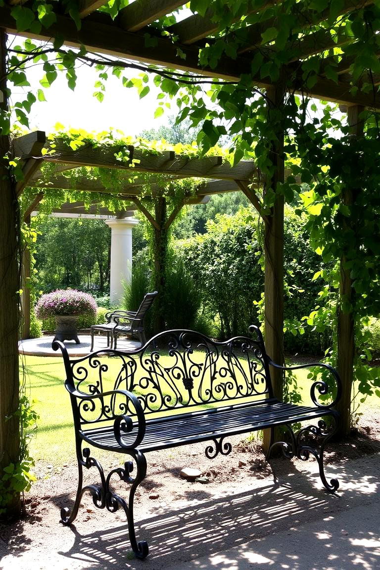 Elegant Wrought Iron Accents - 24 Mediterranean Garden Ideas