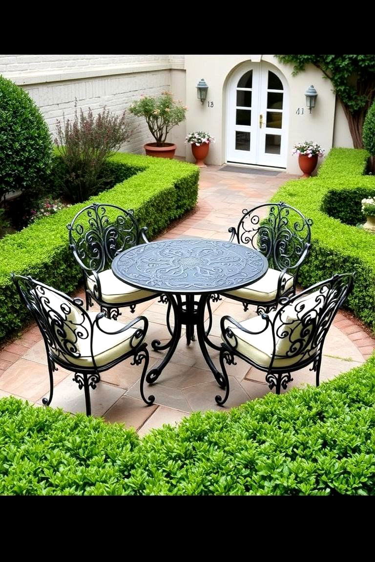 Elegant Wrought Iron Furniture - 24 Garden Seating Ideas