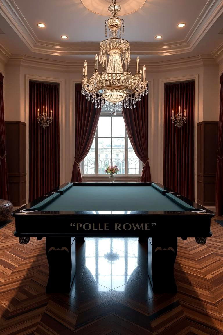 Elegant and Luxurious Pool Table Setting - 24 Pool Table Room Ideas