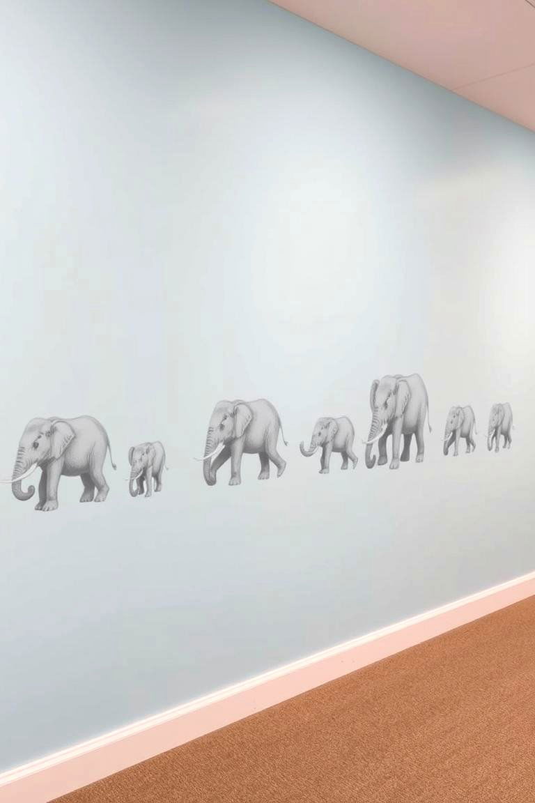 Elephant Parade Wall Decals - 24 Safari Nursery Decor Ideas