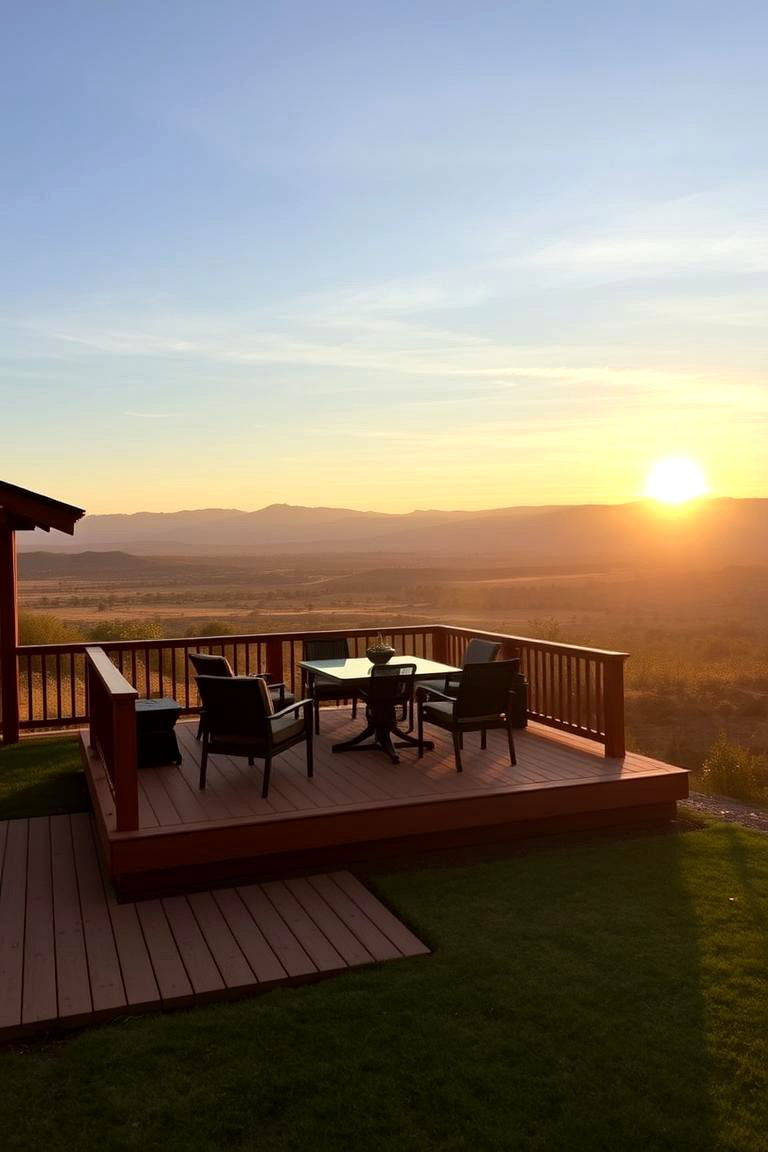 Elevated Deck with Panoramic Views - 24 Large Backyard Landscaping Ideas
