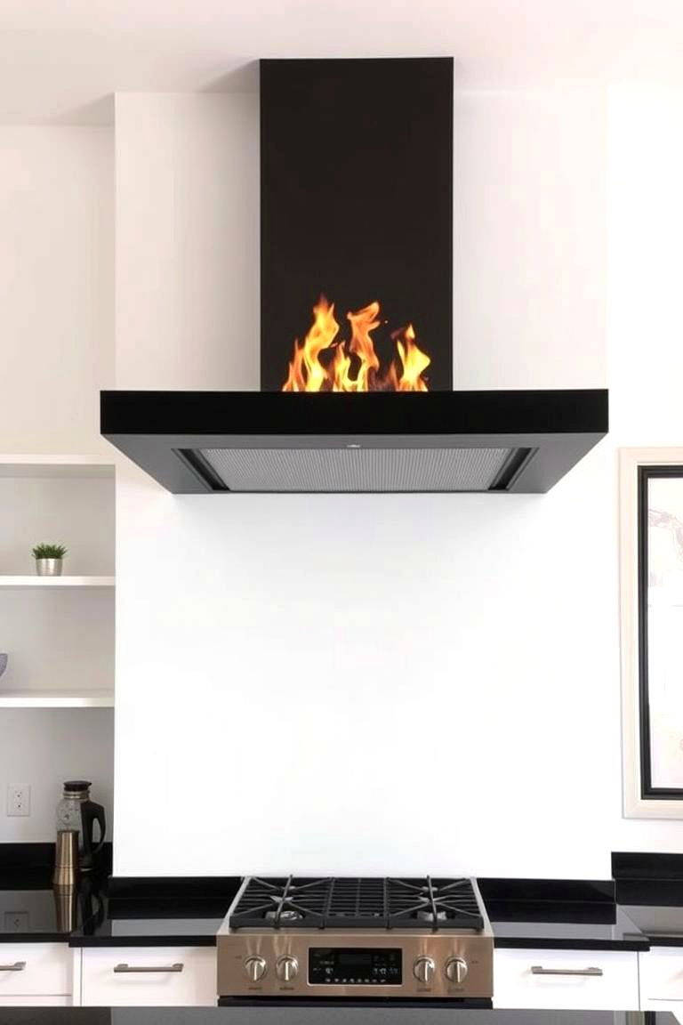 Elevated Fireplace for Visual Impact - 24 Kitchens With Fireplaces
