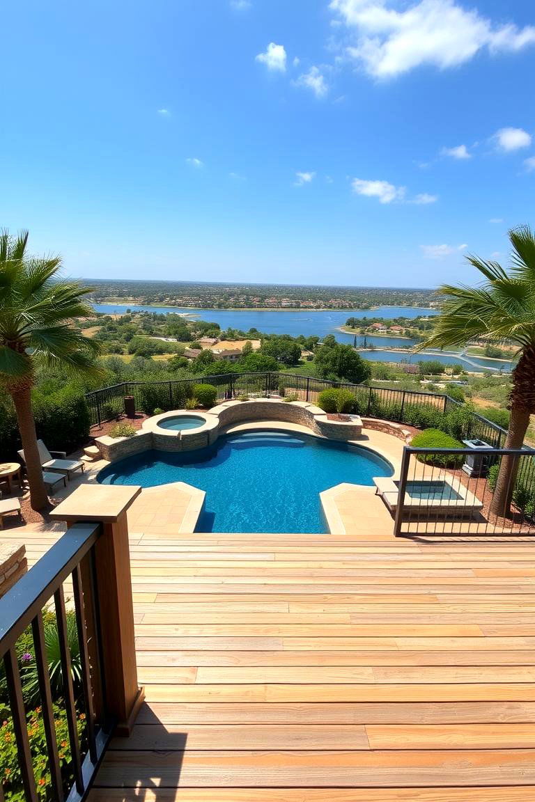 Elevated Viewing Platforms - 24 Pool Landscaping Ideas