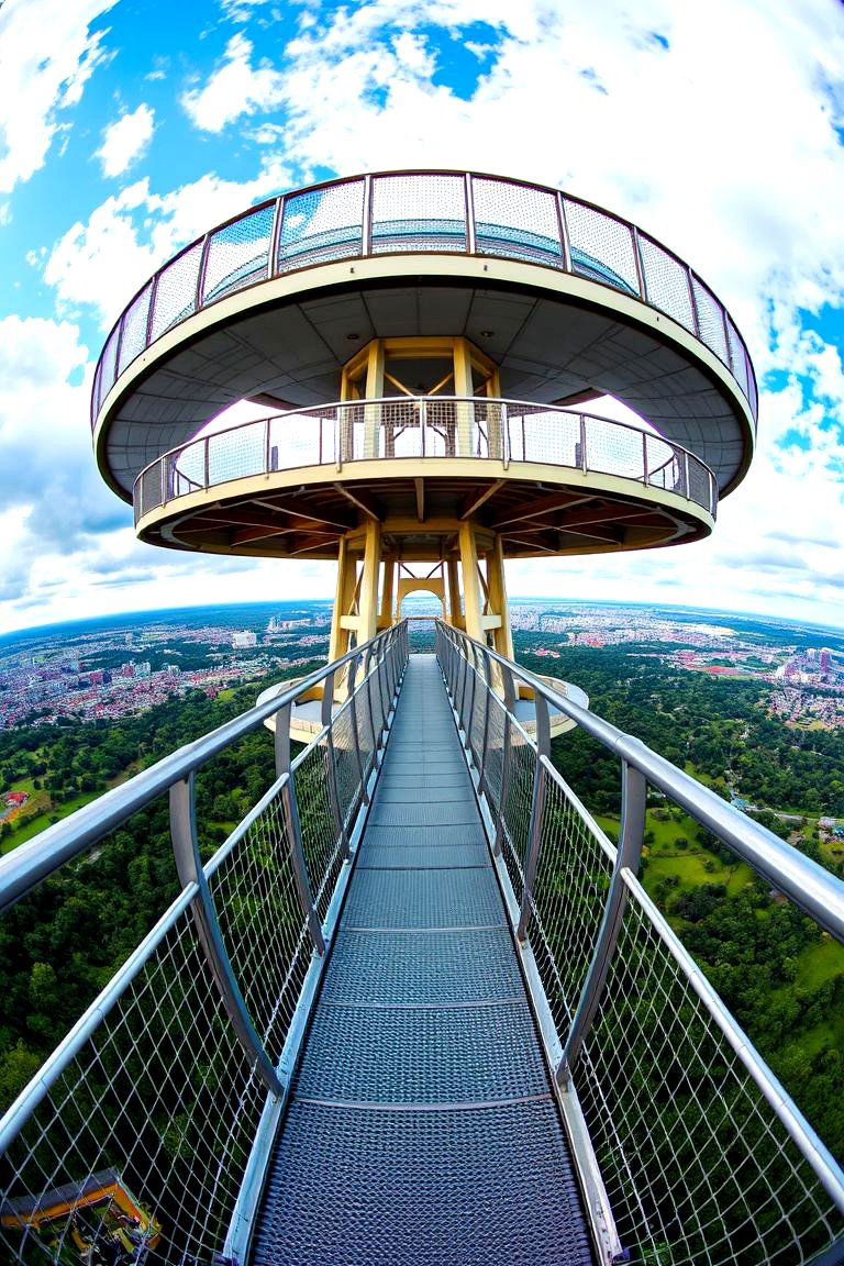 Elevated Walkway with Observation Tower - 24 Elevated Walkway Ideas