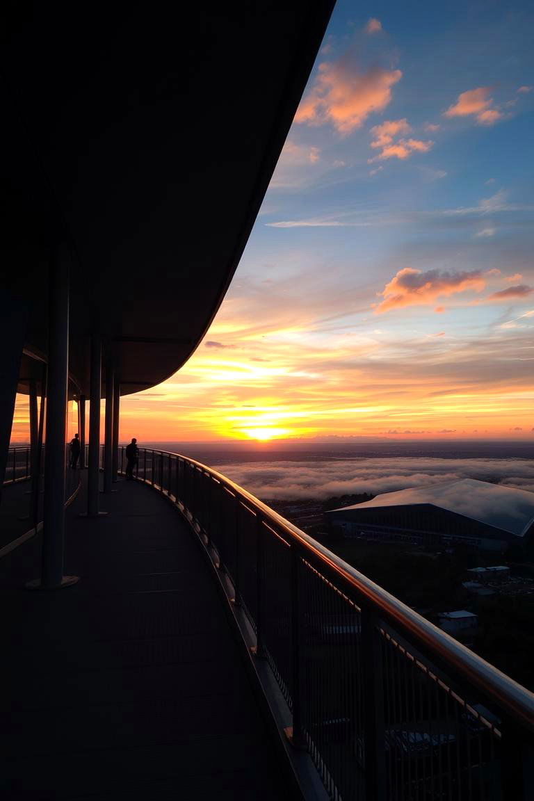 Elevated Walkway with Sunset Viewing Platform - 24 Elevated Walkway Ideas