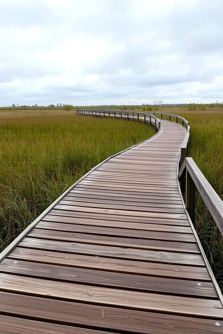 Elevated Wooden Boardwalk - 24 Wooden Walkway Ideas