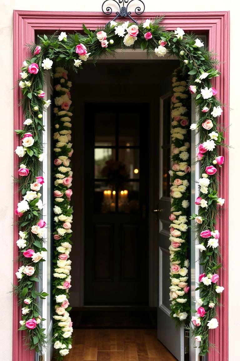 Embellished Door Frames for Extra Charm - 24 Front Door Decor Ideas