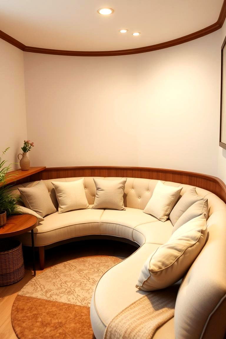 Embrace Curved Furniture - 24 Cozy Living Room Ideas