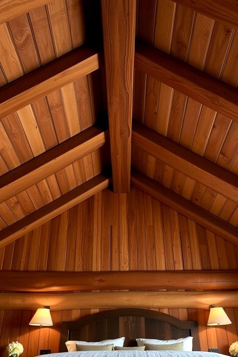 Embrace Exposed Wooden Beams - 24 Rustic Bedroom Ideas