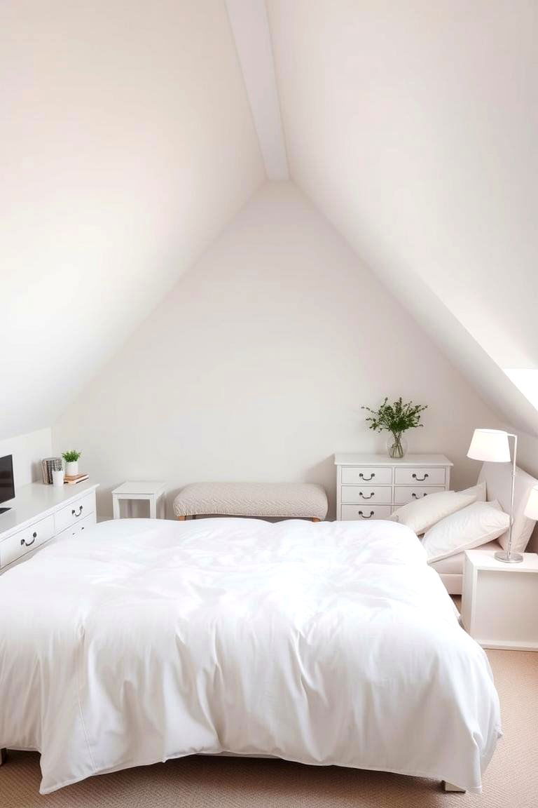 Embrace Minimalism for a Sleek Look - 24 Attic Bedroom Ideas