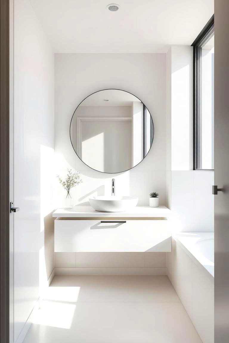 Embrace Minimalism with Clean Lines - 24 Apartment Bathroom Ideas