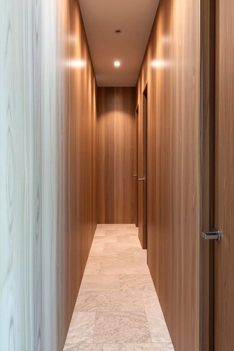 Embrace Natural Materials - 24 Narrow Hallway Ideas