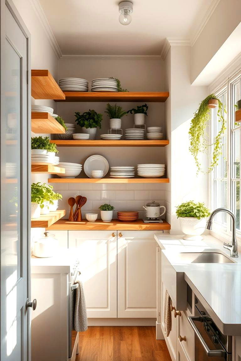 Embrace Open Shelving - 24 Small Galley Kitchen Ideas on a Budget