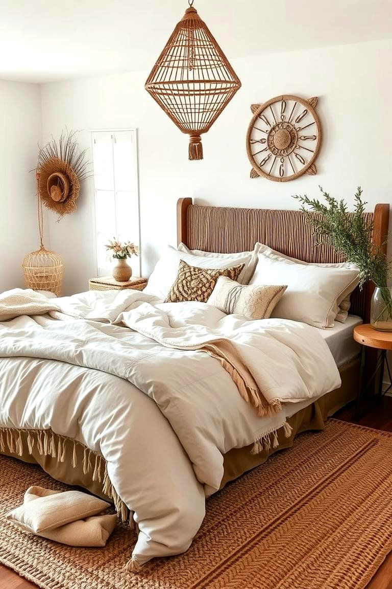 Embrace Soft Bohemian Bedding - 24 Small Boho Bedroom Ideas