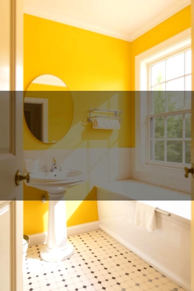 Embrace Sunny Yellow Walls - 24 Yellow Bathroom Ideas