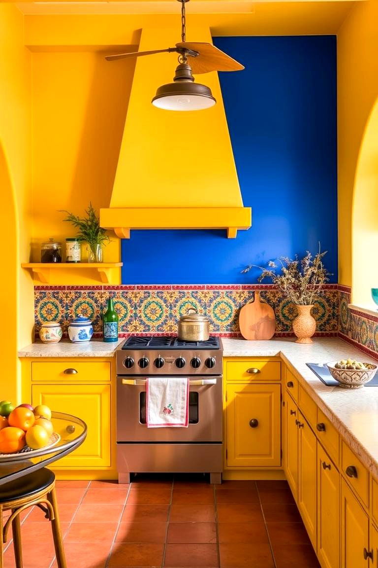 Embrace Vibrant Color Palettes - 24 Mexican Kitchen Ideas