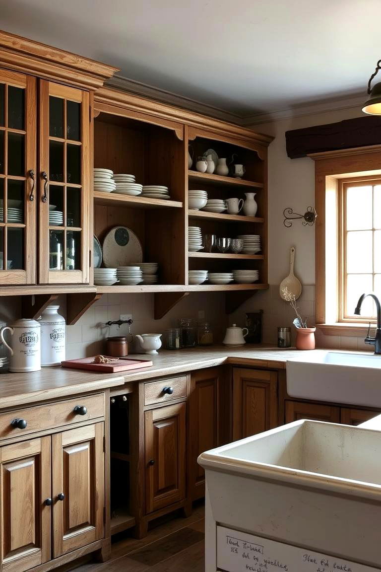 Embrace Weathered Wood for a Rustic Look - 24 French Country Kitchen Ideas